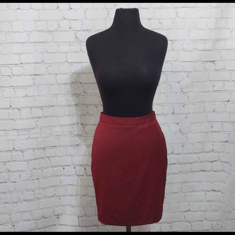J. Crew Burgundy Pencil Skirt